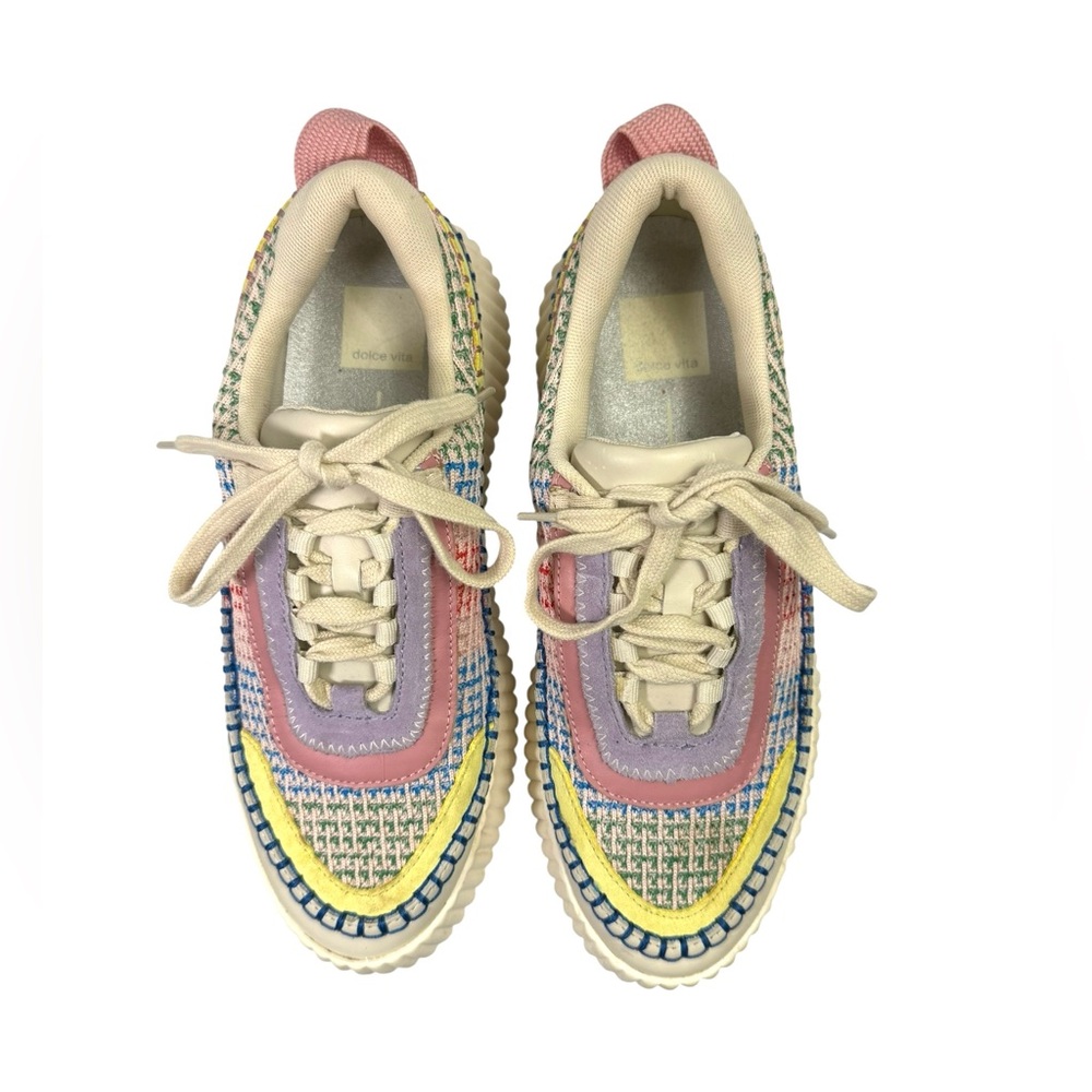 Dolce Vita Dolen 7.5 Colorful Woven Knit Platform Sneakers Women’s - Picture 5 of 10